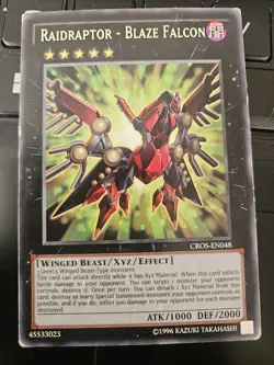 Raidraptor - Blaze Falcon - CROS-EN048 - Rare - Unlimited Edition MP YuGiOh! - Image 1