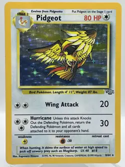 Pidgeot 8/64 Jungle Unlimited Holo Rare WotC 1999 Vintage Pokemon TCG Card - Image 1