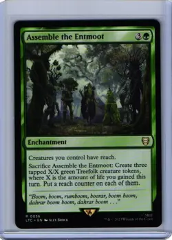 Assemble the Entmoot 0036 Non Foil Rare LOTR Commander MTG Near Mint - Image 1