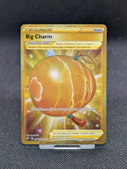 Pokemon Card Big Charm 206/192 Rebel Clash Gold Secret Rare LP-NM - Image 1