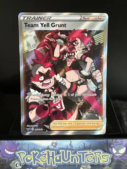 Pokemon Card Team Yell Grunt 202/202 Sword & Shield Holo Full Art Ultra Rare NM - Image 1