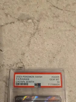 Pokemon TCG Raihan GG65/GG70 2023 Crown Zenith Ultra Rare Card - PSA 10 GEM MINT - Image 2