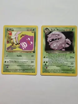 Pokemon TCG Dark Weezing 14/82 Holo and Team Rocket Koffing 58/82 Lot Of 2 Cards - Image 1