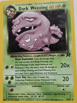 Pokemon TCG Dark Weezing 14/82 Holo and Team Rocket Koffing 58/82 Lot Of 2 Cards - Image 3
