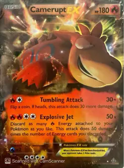Pokemon TCG Camerupt EX Ultra Rare Card 29/160 XY: Primal Clash - Image 1