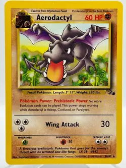 Aerodactyl 16/62 Fossil Unlimited Non Holo Rare Vintage Pokemon TCG Card - Image 1
