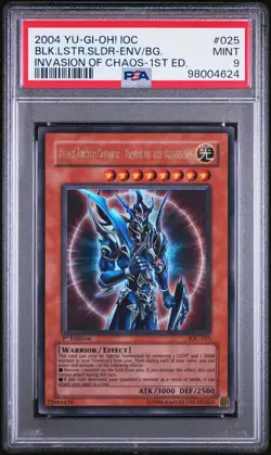 Yugioh PSA 9 MINT Black Luster Soldier - Envoy of The Beginning IOC-025 1st Ed - Image 1