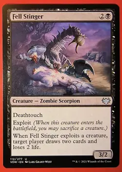 MTG: MAGIC- FELL STINGER - 112/ 277- VOW - UNCOMMON-NM- REGULAR - Image 1