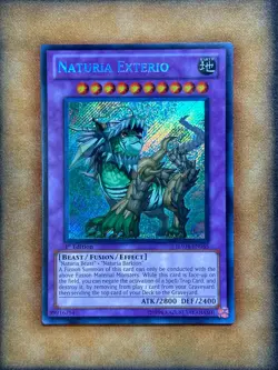 Yugioh Naturia Exterio HA04-EN055 Secret Rare 1st Ed LP - Image 1