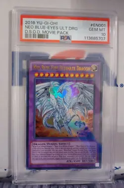 2016 Yu-Gi-Oh Neo Blue-Eyes Ultimate Dragon MVP1-EN001 PSA 10 Dark Side POP 5!!! - Image 3