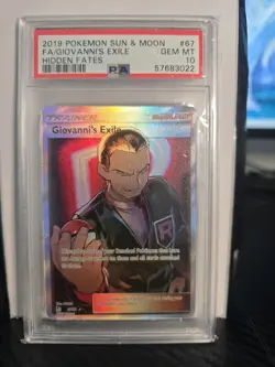 Giovannis Exile #67/68 Hidden Fates Pokemon TCG Card PSA 10 Gem Mint - Image 1