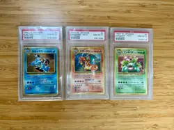 PSA10 Charizard Venusaur Blastoise Holo CD Promo Set 1999 Japanese Pokemon Card - Image 1