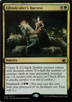 225/277 GHOULCALLER'S HARVEST RARE INNISTRAD: MIDNIGHT HUNT MTG CARD - Image 1