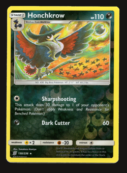 Pokemon TCG Honchkrow Unified Minds Sun & Moon SM 130 Reverse Holo NM Card - Image 1