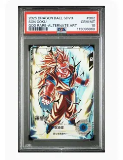 Dragon Ball Super Divers SDV3-002 Goku Parallel PSA10 Rare Collector Card - Image 1
