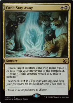 213/277 CAN'T STAY AWAY RARE INNISTRAD: MIDNIGHT HUNT MTG CARD - Image 1