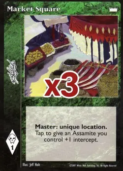 Lot of 3 cards: Market Square [LotN set] - VTES card - Image 1