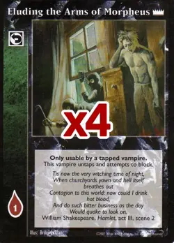 Lot of 4 cards: Eluding the Arms of Morpheus [LotN set] - VTES card - Image 1