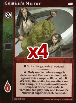 Lot of 4 cards: Gemini's Mirror [LotN set] - VTES card - Image 1