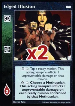 Lot of 2 cards: Edged Illusion [LotN set] - VTES card - Image 1
