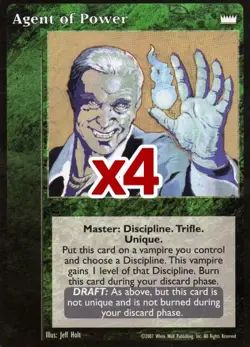 Lot of 4 cards: Agent of Power [LotN set] - VTES card - Image 1