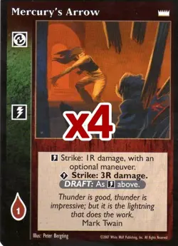 Lot of 4 cards: Mercury's Arrow [LotN set] - VTES card - Image 1