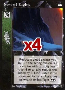 Lot of 4 cards: Nest of Eagles [LotN set] - VTES card - Image 1