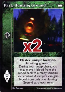 Lot of 2 cards: Park Hunting Ground [LotN set] - VTES card - Image 1