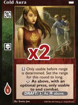 Lot of 2 cards: Cold Aura [LotN set] - VTES card - Image 1