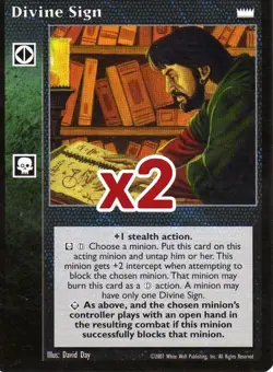 Lot of 2 cards: Divine Sign [LotN set] - VTES card - Image 1