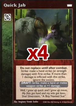 Lot of 4 cards: Quick Jab [LotN set] - VTES card - Image 1