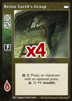 Lot of 4 cards: Resist Earth's Grasp [LotN set] - VTES card - Image 1