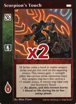 Lot of 2 cards: Scorpion's Touch [LotN set] - VTES card - Image 1