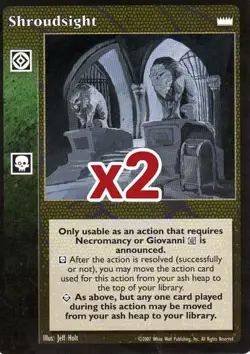 Lot of 2 cards: Shroudsight [LotN set] - VTES card - Image 1