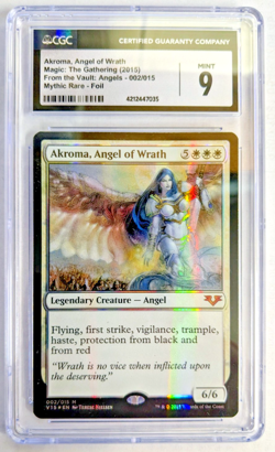 MTG MYTHIC RARE FOIL Akroma, Angel of Wrath CGC GRADE 9 - Image 1