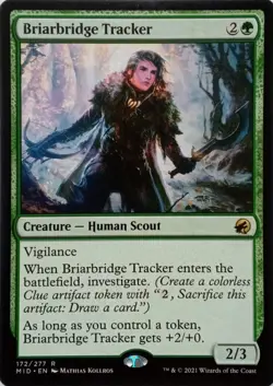172/277 BRIARBRIDGE TRACKER RARE INNISTRAD: MIDNIGHT HUNT MTG CARD - Image 1