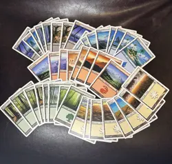 Magic the Gathering MTG 8th Ed Land lot - (8) of each! NICE! - Image 1