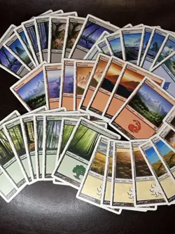 Magic the Gathering MTG 8th Ed Land lot - (8) of each! NICE! - Image 3