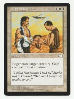 MTG Debt of Loyalty LP Weatherlight WTH Reserved List Magic card free ship 1A - Image 1