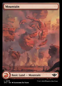 Light Play, English MTG Foil Mountain (0275) - Foil Outlaws of Thunder Junction - Image 1