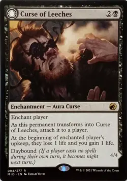 094/277 CURSE OF LEACHES / LEACHING LURKER RARE INNISTRAD MIDNIGHT HUNT MTG CARD - Image 1