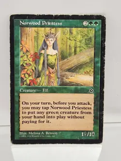 MTG Norwood Priestess, Portal Second Age, HP, English - Image 1