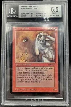 MTG Arabian Nights Ydwen Efreet BGS 6.5 EX-MT+ Magic the Gathering - Image 1