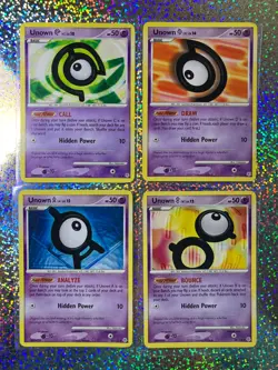 Pokemon Diamond & Pearl Regular Unown: 65/130 A; 66/130 B; 67/130 C; 68/130 D - Image 1