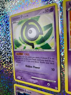 Pokemon Diamond & Pearl Regular Unown: 65/130 A; 66/130 B; 67/130 C; 68/130 D - Image 5