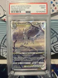 2023 Pokemon Sword & Shield Crown Zenith Glaceon VSTAR FA GG40/GG70 #GG40 PSA 9 - Image 1