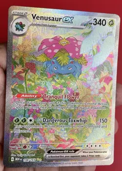 Pokemon Venusaur ex 198/165-Scarlet & Violet 151 Illustration Rare (Pack Fresh) - Image 4