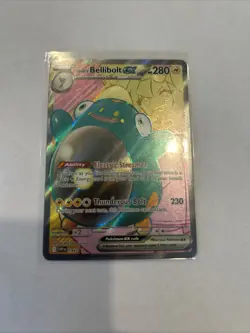 Pokemon TCG Ionos Bellibolt EX SVP 194 Journey Together Promo Tadbulb Cosmo Holo - Image 3