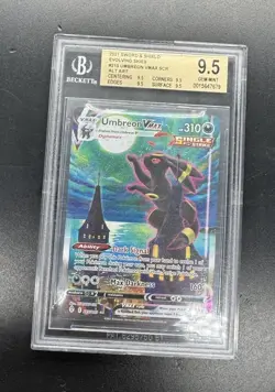 2021 POKEMON SWORD AND SHIELD EVOLVING SKIES UMBREON VMAX #215 ALT ART BGS 9.5 - Image 1