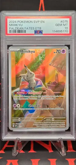 PSA 10 2024 Pokemon Mimikyu Paldean Fates ETB Illustration Rare Promo SVPEN 075 - Image 2